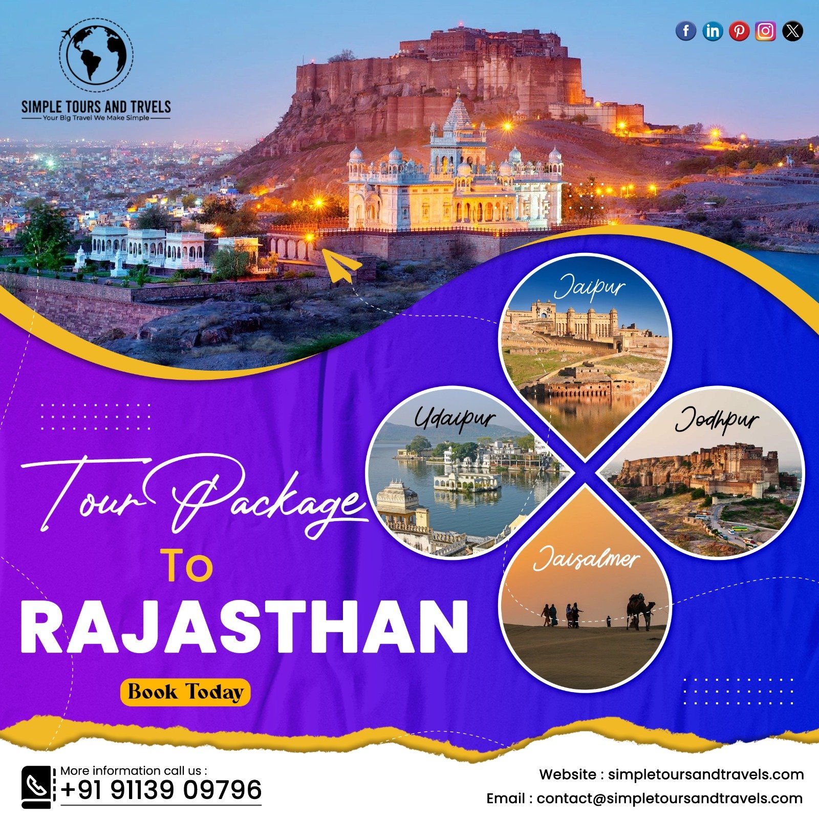 Top 15 Best Tourist Places in Rajasthan 2 Nights 3 Days Udaipur Tour Packages